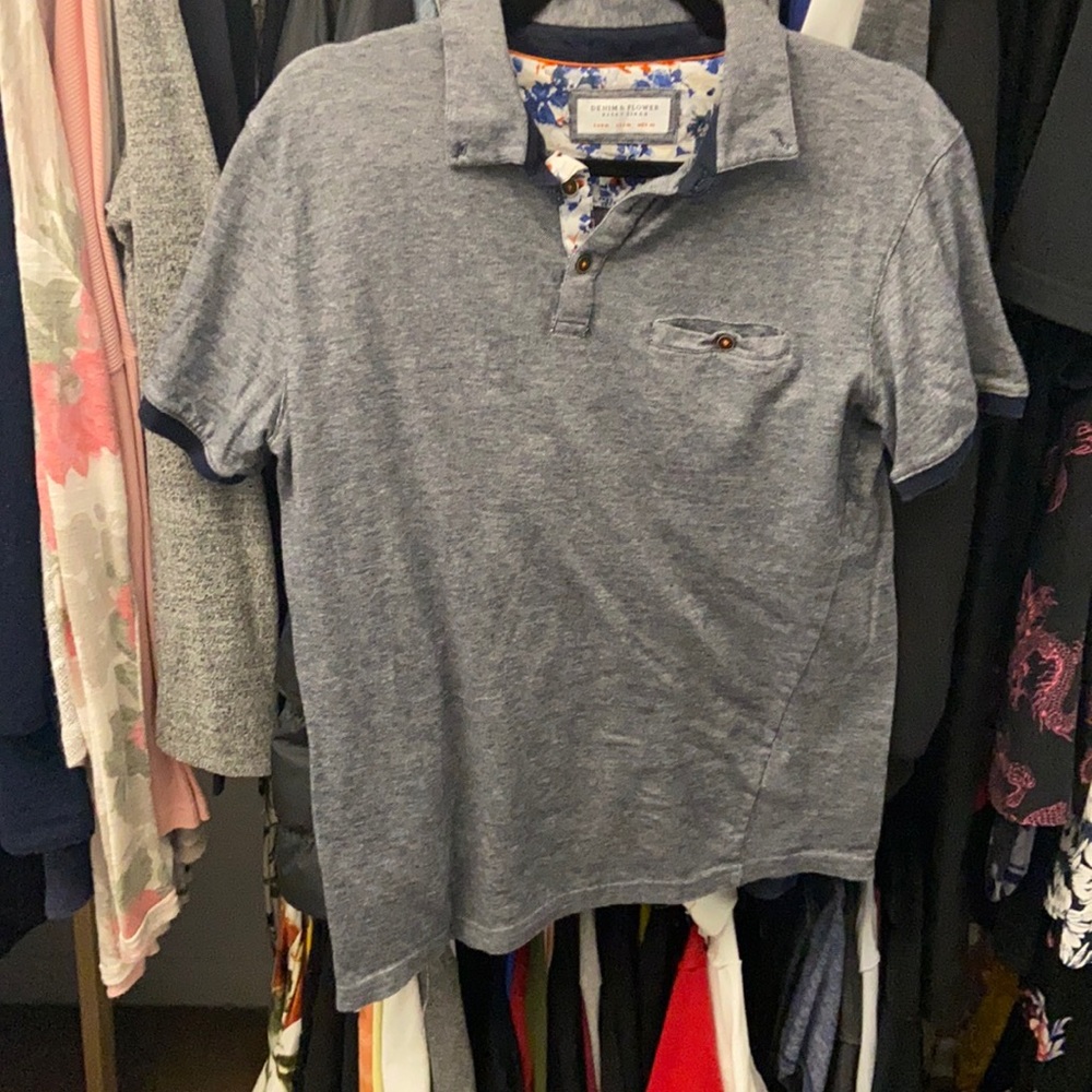 Gray men’s polo